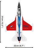 F-16 (YF-16) Fighting Falcon plane brick model - COBI 5892 - 373 bricks First Flight Edition 1974 Planes Cobi 