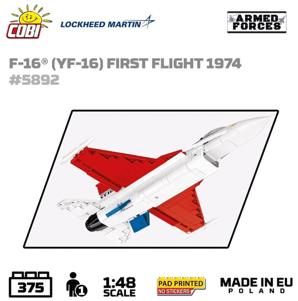 Cobi 5892 F-16 (YF-16) First Flight 375 darabos Építőjáték Cobi 5892 F-16 (YF-16) First Flight 375 darabos Építőjáték