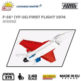 F-16 (YF-16) Fighting Falcon plane brick model - COBI 5892 - 373 bricks First Flight Edition 1974 Planes Cobi 