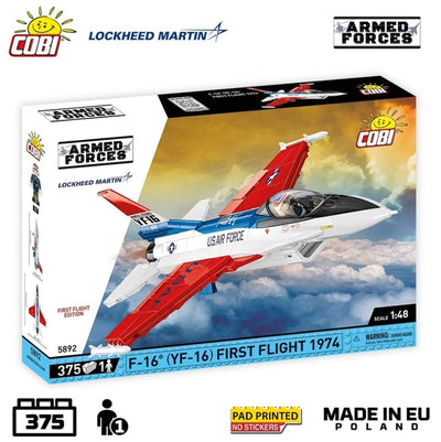 F-16 (YF-16) Fighting Falcon plane brick model - COBI 5892 - 373 bricks First Flight Edition 1974 Planes Cobi 