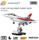 F-16 (YF-16) Fighting Falcon plane brick model - COBI 5892 - 373 bricks First Flight Edition 1974 Planes Cobi 