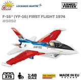 F-16 (YF-16) Fighting Falcon plane brick model - COBI 5892 - 373 bricks First Flight Edition 1974 Planes Cobi 