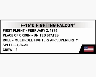 F-16D Fighting Falcon plane brick model - COBI 5914 - 438 bricks Planes Cobi 