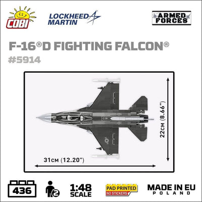 F-16D Fighting Falcon plane brick model - COBI 5914 - 438 bricks Planes Cobi 