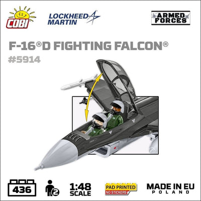 F-16D Fighting Falcon plane brick model - COBI 5914 - 438 bricks Planes Cobi 