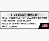 F-35B Lightning II brick plane model - COBI 5912 - 614 bricks Planes Cobi 