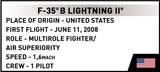 F-35B Lightning II (USAF) brick plane model - COBI 5927 - 46 bricks Planes Cobi 
