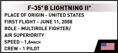 F-35B Lightning II (USAF) brick plane model - COBI 5927 - 46 bricks Planes Cobi 