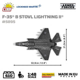 F-35B STOVL Lightning II brick plane model - COBI 5895 - 610 bricks Planes Cobi 