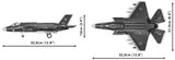 F-35B STOVL Lightning II brick plane model - COBI 5895 - 610 bricks Planes Cobi 