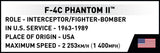 F-4C Phantom II (Vietnam War) brick plane model - COBI 2427 - 738 bricks Planes Cobi 