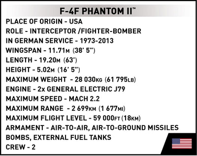 F-4F Phantom II brick plane model - COBI 5898 - 776 bricks Planes Cobi 