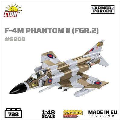 F-4F Phantom II (RAF) brick plane model - COBI 5908 - 730 bricks Planes Cobi 