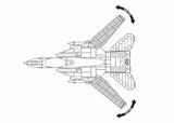 F14 Fighter brick model plane - Sluban M38-B0755 - 404 bricks Planes SLUBAN 