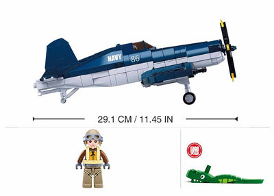 F4U Fighter brick model plane - Sluban M38-B1109 - 550 bricks Planes SLUBAN 