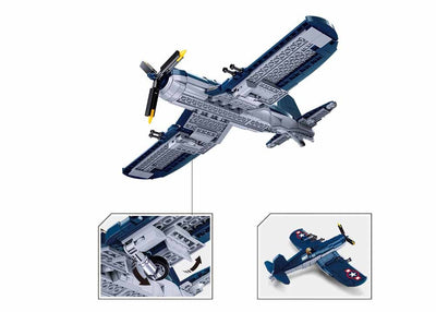 F4U Fighter brick model plane - Sluban M38-B1109 - 550 bricks Planes SLUBAN 