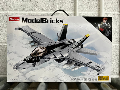 F/A - 18E 'Super Hornet' brick model plane - Sluban M38-B0928 - 682 bricks Planes SLUBAN 