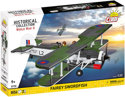 Fairey Swordfish brick plane model - COBI 5770- 809 bricks Planes Cobi 