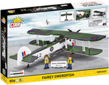 Fairey Swordfish brick plane model - COBI 5770- 809 bricks Planes Cobi 