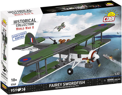 Fairey Swordfish brick plane model EXECUTIVE EDITION- COBI 5769- 960 bricks Planes Cobi 