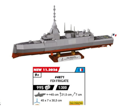 FDI Frigate /Defence and Intervention Frigate brick model ship- COBI 4871 - 995 bricks Ship Cobi 