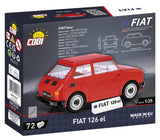 Fiat 126 EL brick car model - COBI 24531 - 72 bricks car Cobi 