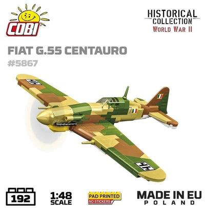 Fiat G55 Centauro brick plane model - COBI 5867 - 192 bricks Planes Cobi 