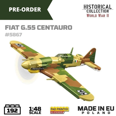 Fiat G55 Centauro brick plane model - COBI 5867 - 192 bricks Planes Cobi 