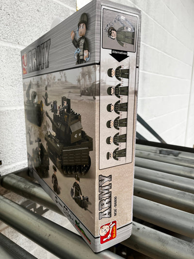 Field Battle Forces brick tank model - Sluban M38-B6800 - 602 bricks Tank SLUBAN 