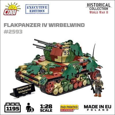 Flakpanzer IV Wirbelwind brick anti-aircraft gun model - COBI-2593 - 1195 bricks - Executive Edition Tank Cobi 