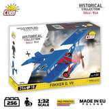 Fokker D. VII brick aircaft model WWI - COBI 2994 - 256 bricks Planes COBI 