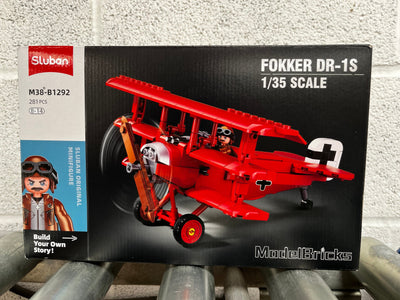 Fokker DR-1S brick model plane - Sluban M38-B1292 - 281 bricks Planes SLUBAN 