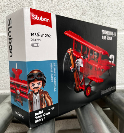 Fokker DR-1S brick model plane - Sluban M38-B1292 - 281 bricks Planes SLUBAN 