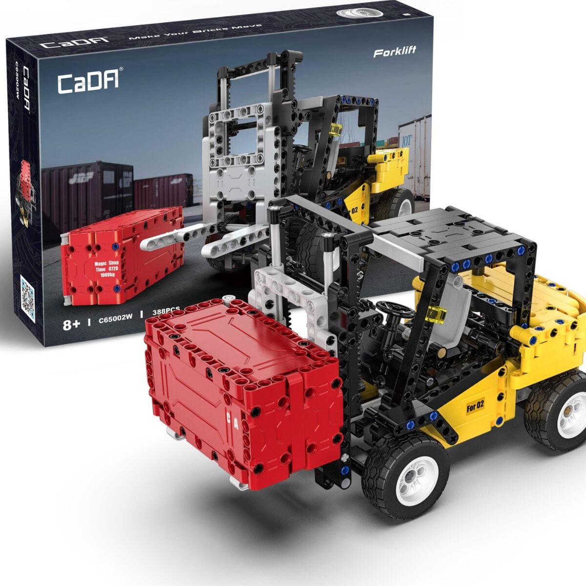Forklift brick model kit - CaDA C65002W - 388 bricks