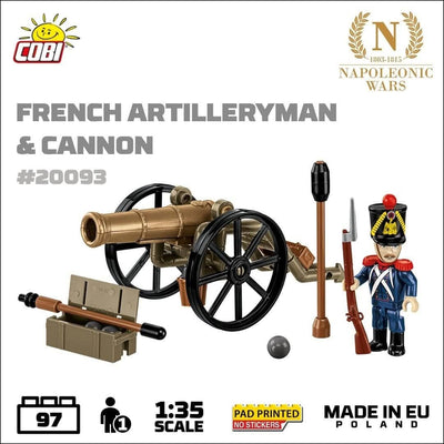 French artilleryman & cannon (Napoleonic Wars) - COBI 20093 - 96 bricks Other Military Cobi 