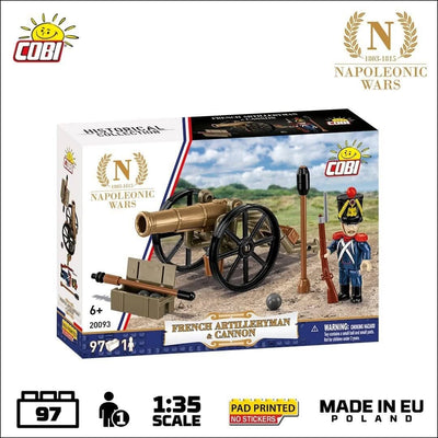 French artilleryman & cannon (Napoleonic Wars) - COBI 20093 - 96 bricks Other Military Cobi 