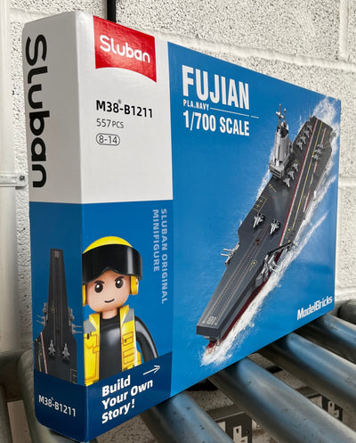 Fujian aircraft carrier brick model - Sluban M38-B1211 - 557 bricks Ship SLUBAN 