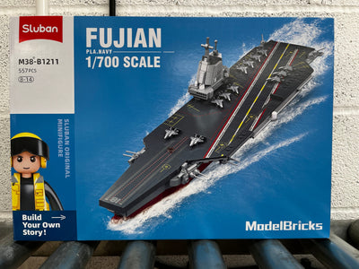 Fujian aircraft carrier brick model - Sluban M38-B1211 - 557 bricks Ship SLUBAN 