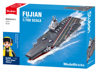 Fujian aircraft carrier brick model - Sluban M38-B1211 - 557 bricks Tank SLUBAN 