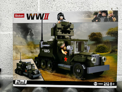 Gaz Half Track brick model - Sluban M38-B0685 - 243 bricks Other Military SLUBAN 