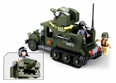 Gaz Half Track brick model - Sluban M38-B0685 - 243 bricks Tank SLUBAN 