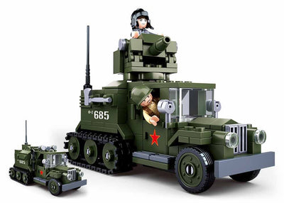 Gaz Half Track brick model - Sluban M38-B0685 - 243 bricks Tank SLUBAN 