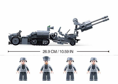 German Army (4 into 1) brick model - Sluban M38-B0681 - 368 bricks Tank SLUBAN 