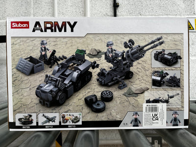 German Army (4 into 1) brick model - Sluban M38-B0681 - 368 bricks Tank SLUBAN 