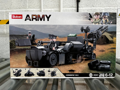 German Army (4 into 1) brick model - Sluban M38-B0681 - 368 bricks Tank SLUBAN 