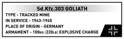 Goliath tracked mine (Warsaw Uprising) brick model - COBI 2680 - 311 bricks Other Military Cobi 