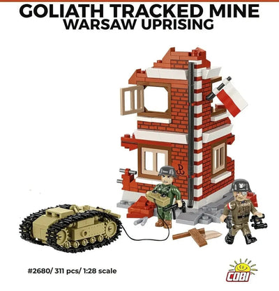 Goliath tracked mine (Warsaw Uprising) brick model - COBI 2680 - 311 bricks Tank Cobi 