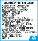 Grumman F6F Hellcat brick plane model - COBI 5883- 235 bricks Planes Cobi 