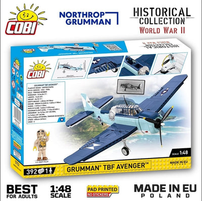 Grumman TBF Avenger brick plane model - COBI 5752- 392 bricks Planes Cobi 