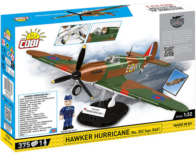 Hawker Hurricane No.302 Sgn. RAF plane brick model - COBI 5762 - 375 bricks Planes Cobi 